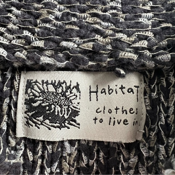 Habitat Knit Cardigan Sweater Jacket Black Gray - Picture 9 of 11